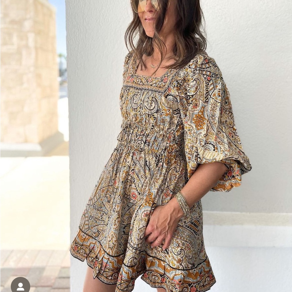 Cleobella Olive Kaleidoscope Mini Dress
